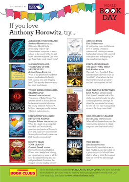 If You Love Anthony Horowitz, Try…