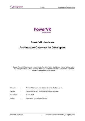 Powervr Hardware Architecture Overview for Developers