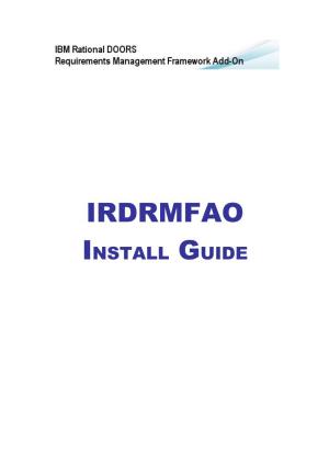 IRDRMFAO Install Guide