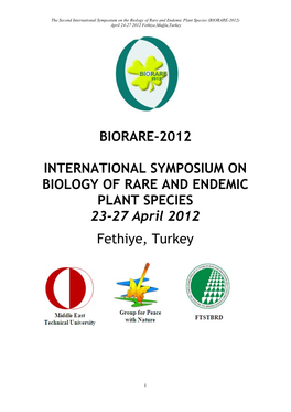 Biorare-2012 International Symposium on Biology