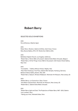 Robert Barry
