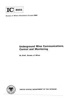 Underground Mine Communications, Control and Monitoring