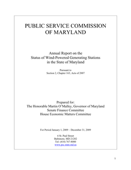 Maryland Public Service Commission:15 A
