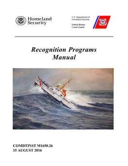 Recognition Programs Manual, Comdtinst M1650.26