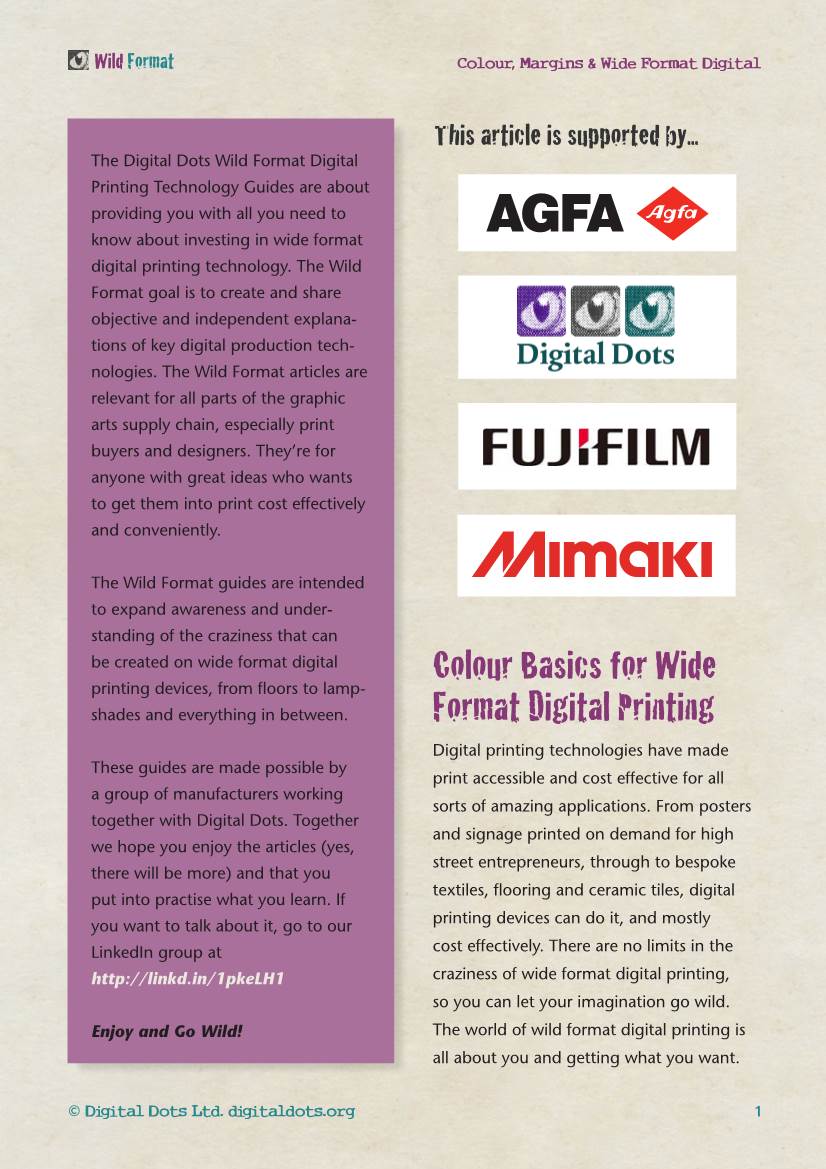 Colour Basics for Wide Format Digital Printing