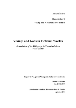 Vikings and Gods in Fictional Worlds