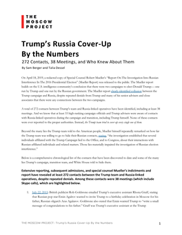 Trump's Russia Cover-Up by the Numbers