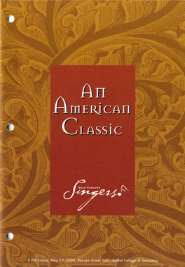 An American Classic, Dale Warland Singers, May 12, 2000, Benson