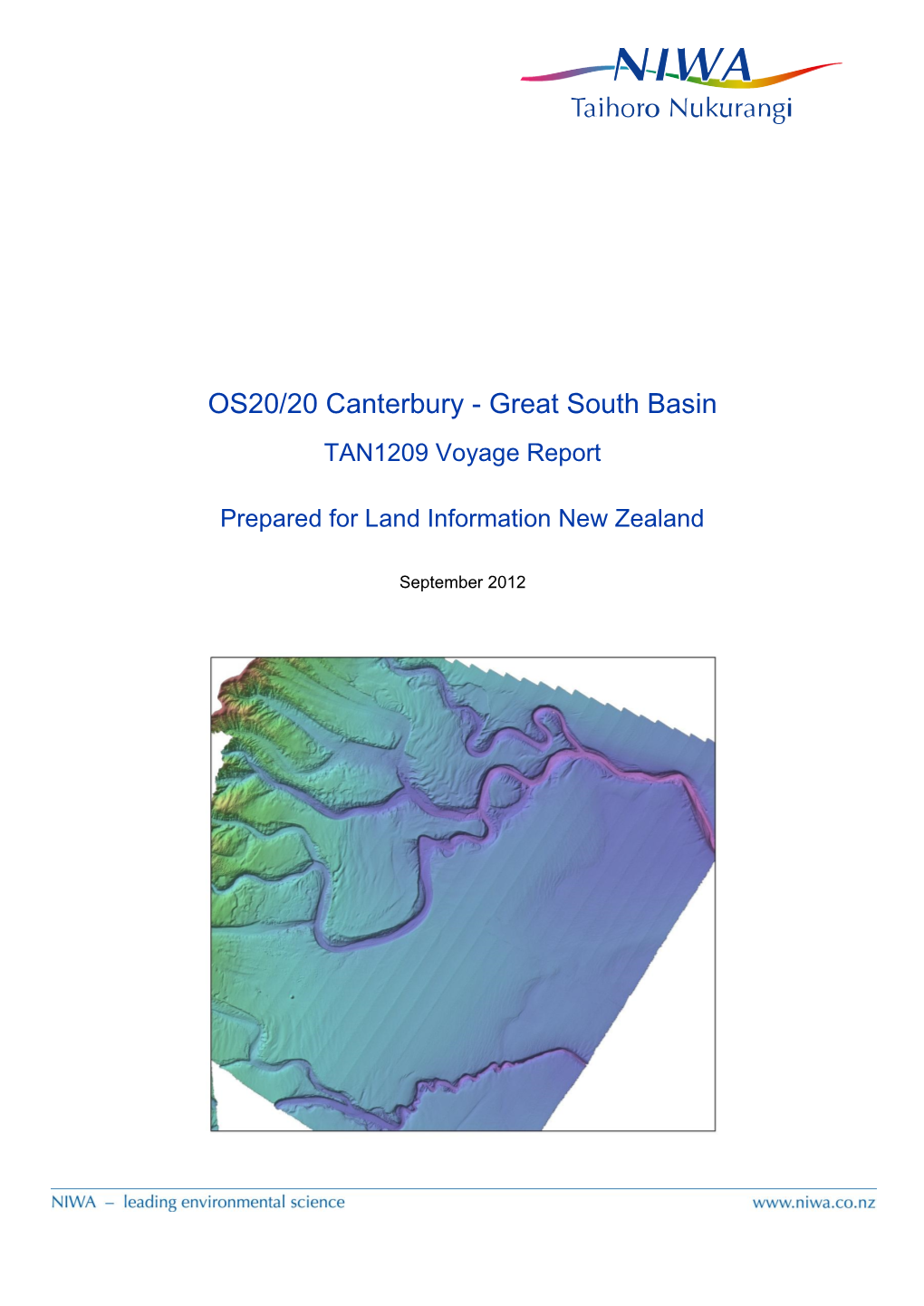 OS20/20 Canterbury - Great South Basin TAN1209 Voyage Report