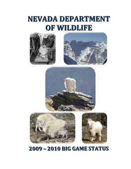 NDOW 2009-2010 Big Game Status Report Nevada