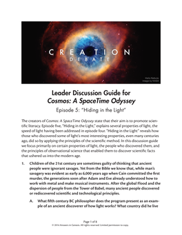 Creation-Cosmos Discussion Guide 5.Indd