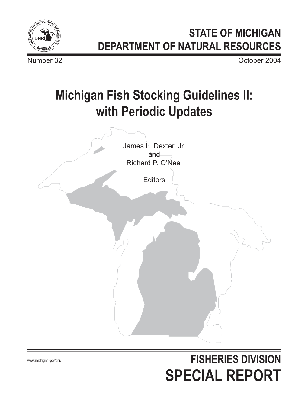 Chapter 1: Introduction to Michigan Fish Stocking Guidelines