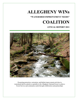Allegheny Wins Coalition 2011 Annual Report