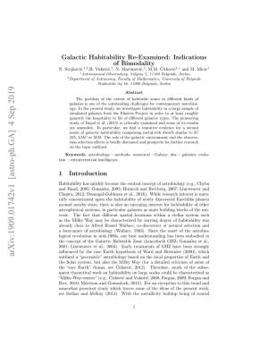 Galactic Habitability Re-Examined: Indications of Bimodality N
