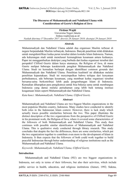 Indonesian Journal of Multidisciplinary Islamic Studies, Vol