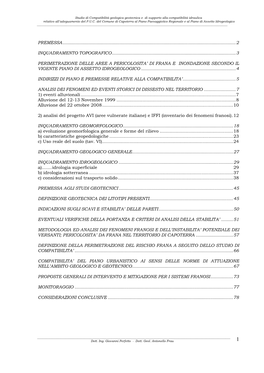 Studio Di Compatibilità Geologica Geotecnica E Di Supporto Alla Compatibilità Idraulica Relativo All’Adeguamento Del P.U.C