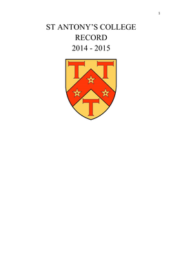 St Antony's College Record 2014