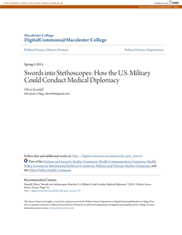 How the US Military Could Conduct Medical Diplomacy