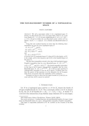 The Non-Hausdorff Number of a Topological Space
