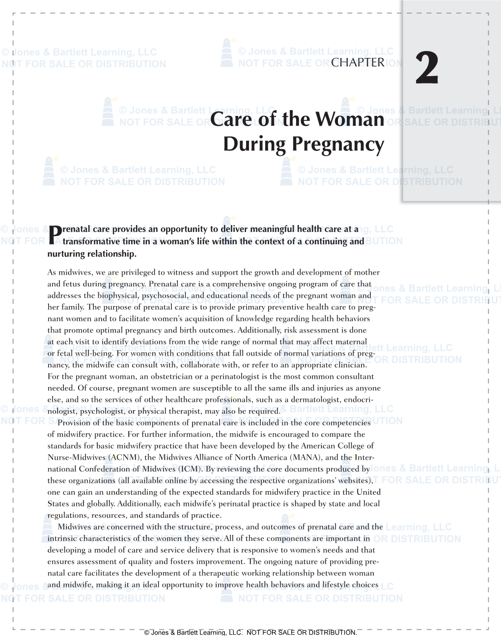 Care of the Woman During Pregnancy