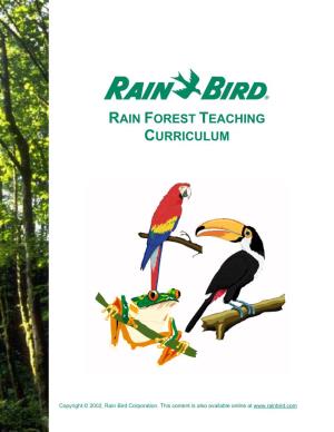 Rain Bird's Rain Forest Teaching Curriculum