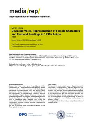 Deviating Voice. Representation of Female Characters and Feminist Readings in 1990S Anime 2019