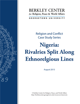 Nigeria: Rivalries Split Along Ethnorelgious Lines