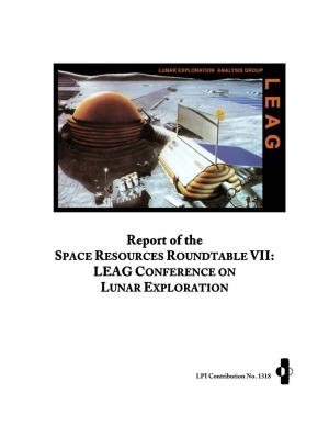 Leag Conference on Lunar Exploration