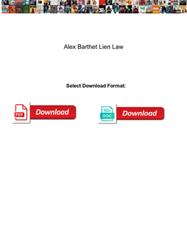 Alex Barthet Lien Law
