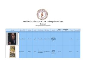 Strickland Collection of Law and Popular Culture Posters Gift of Professor Rennard Strickland
