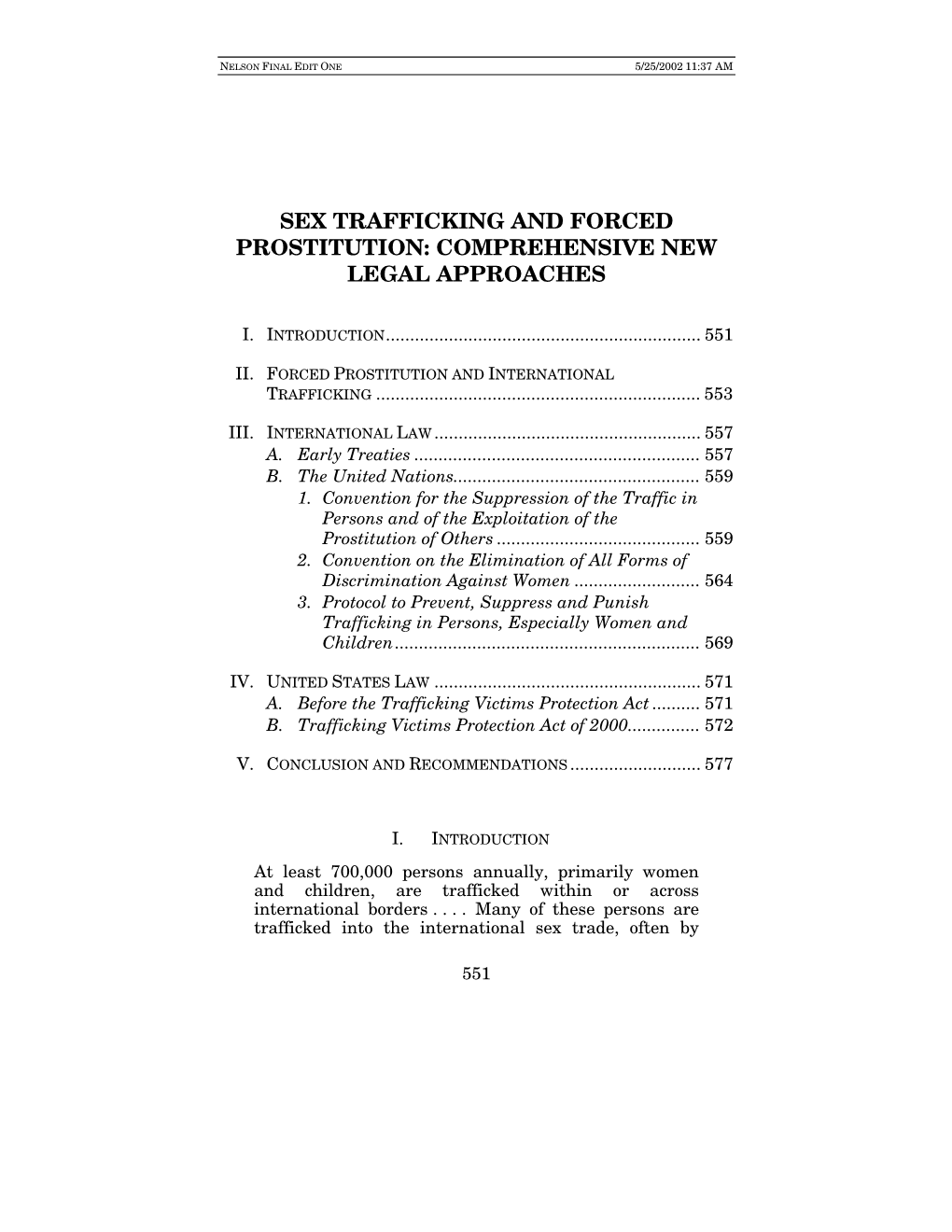 Sex Trafficking And Forced Prostitution Comprehensive New Legal