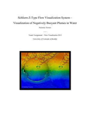 Schliern Z-Type Flow Visualization System – Visualization of Negatively Buoyant Plumes in Water