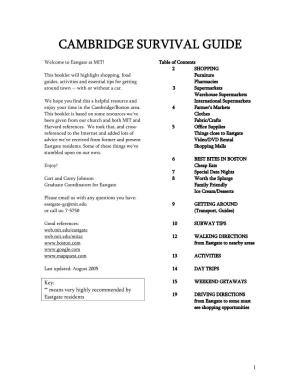 Cambridge Survival Guide