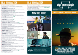 Film Information Film Information New This Week!