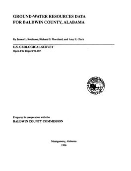 Ground-Water Resources Data for Baldwin County, Alabama