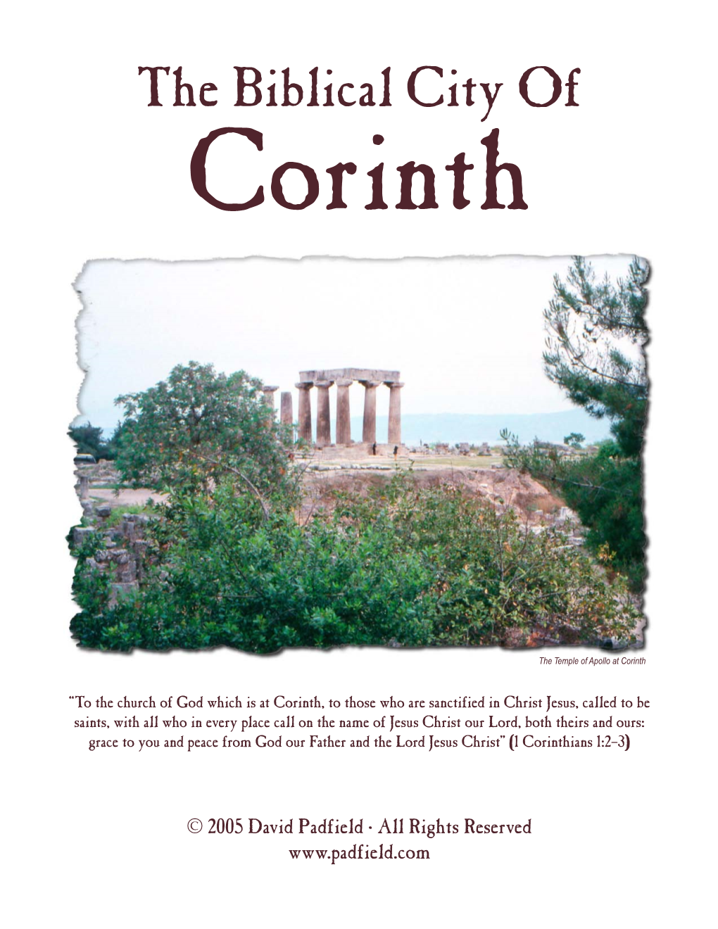 Biblical City of Corinth, Greece