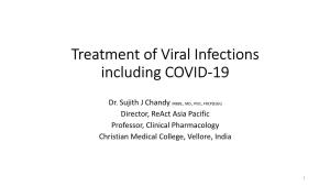 Treatment of Viral Infections Including COVID-19