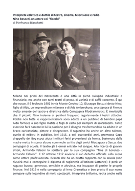 Interprete Eclettico E Duttile Di Teatro, Cinema, Televisione E Radio Nino Besozzi, Un Attore Coi “Fiocchi” Di Pierfranco Bianchetti