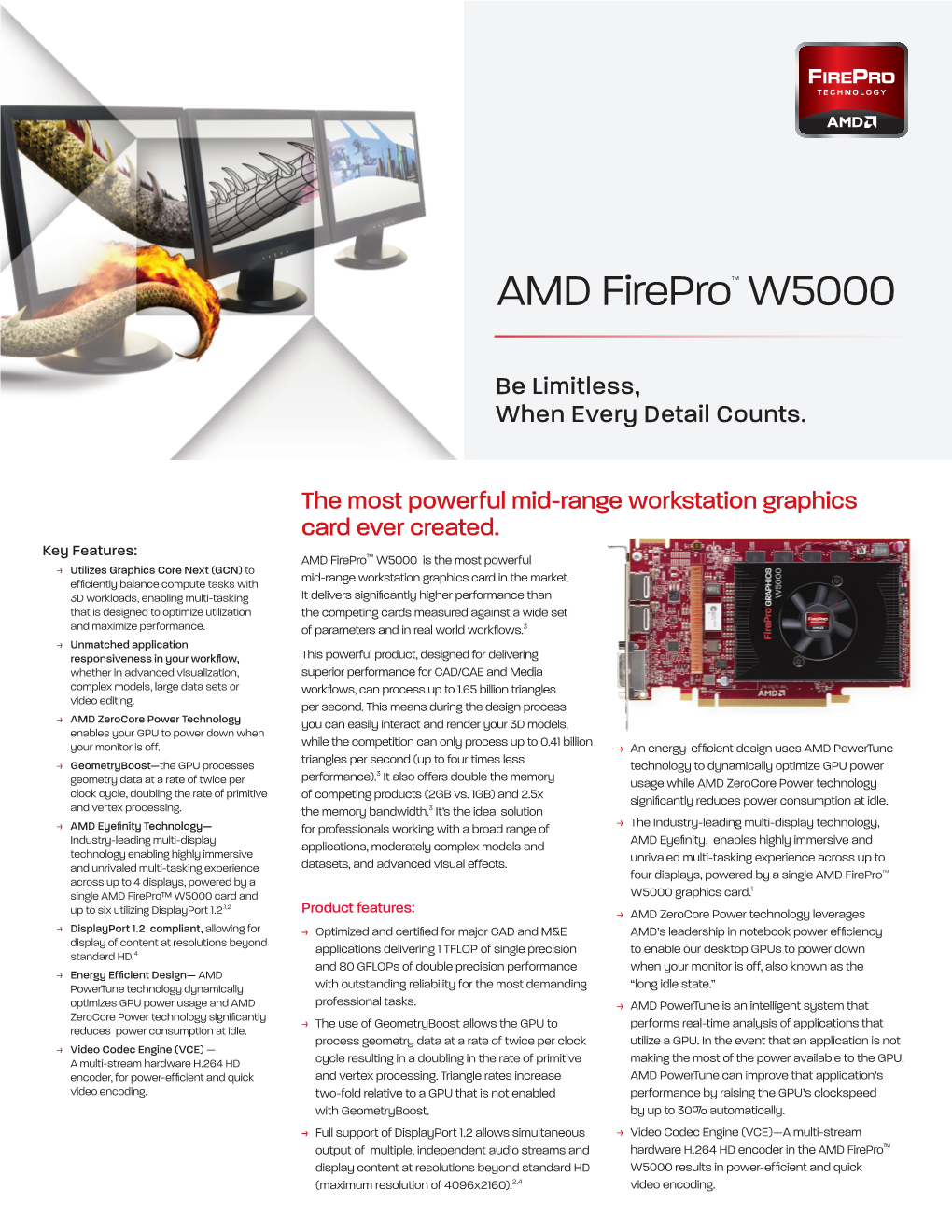 AMD Firepro™ W5000