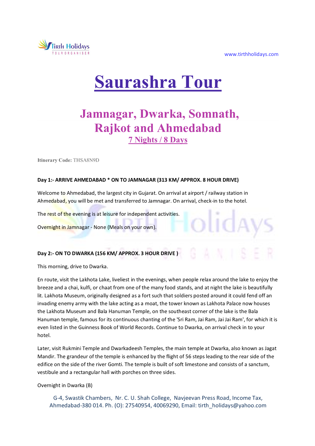 Saurashra Tour