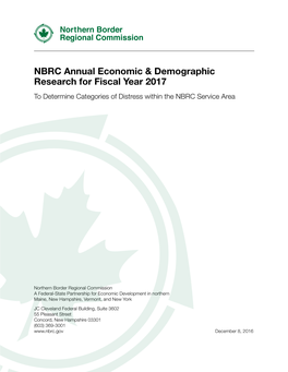 NBRC Annual Economic & Demographic Research for Fiscal