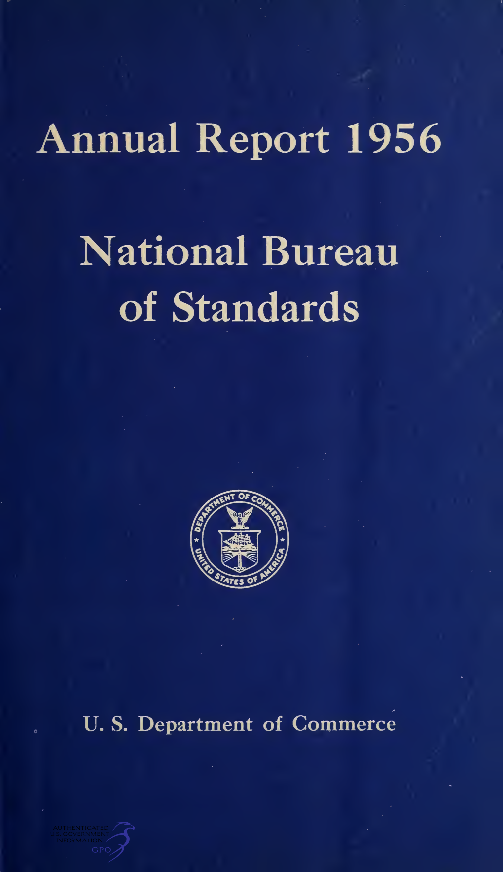 Annual Report 1956 National Bureau of Standards