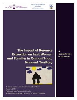 The Impact of Resource Extraction on Inuit Women and Families in Qamani'tuaq, Nunavut Territory
