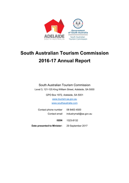 South Australian Tourism Commission 2016-17 Annual Report