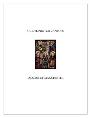 Guidelines for Cantors Diocese of Manchester