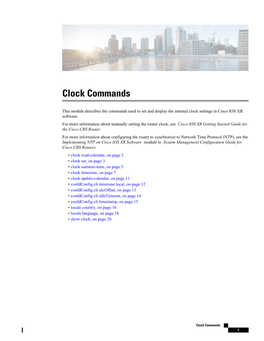 Clock Commands