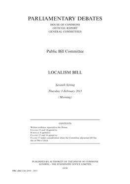 Parliamentary Debates House of Commons Official Report General Committees