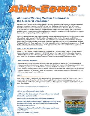Ahh-Some Washing Machine / Dishwasher Bio-Cleaner