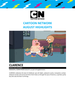 Cartoon Network August Highlights Clarence