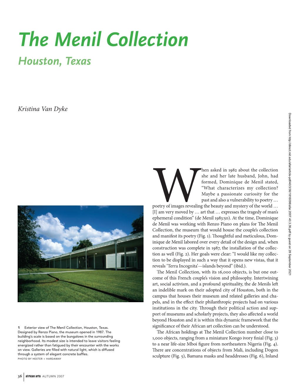 The Menil Collection Houston, Texas